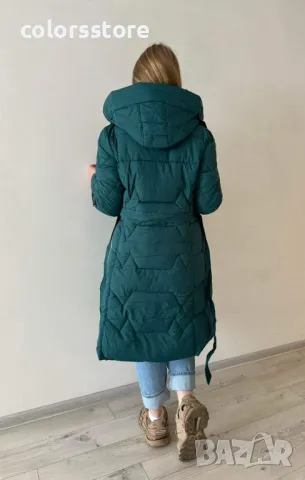 Дамско зимно яке-петрол IM64U, снимка 3 - Якета - 47406497