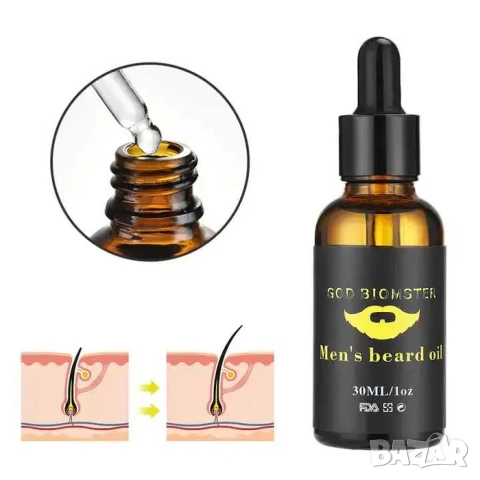 Комплект за грижа за брада, растеж на брадата, шампоан и масло за брада, снимка 3 - Мъжка козметика - 52209565