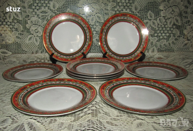 Порцеланови десертни чинии с коледни мотиви, нови, снимка 2 - Чинии - 52585570