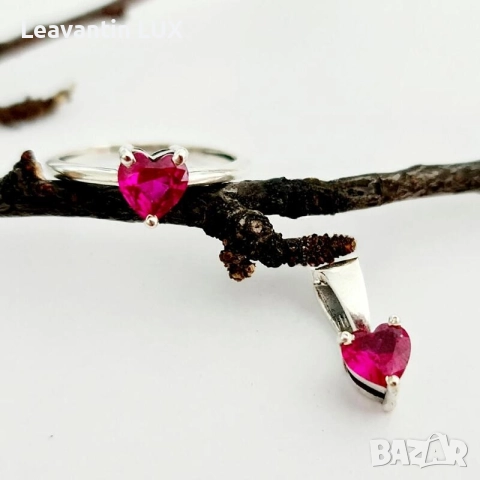 Сребърен комплект с Цирконий , снимка 2 - Бижутерийни комплекти - 52844170