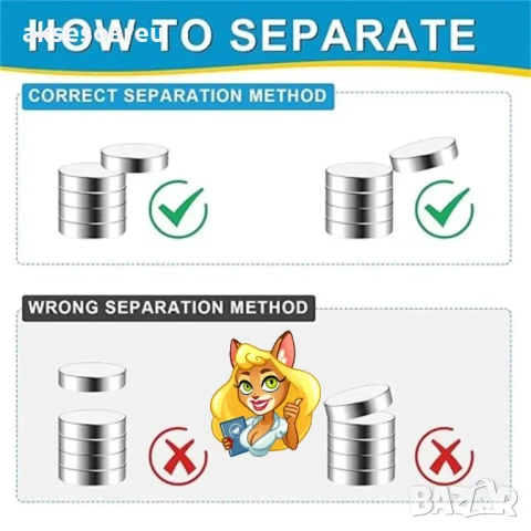 10 бр. Супер силни нови неодимови дискови малки 12 х 3 мм. мощни магнити за хладилник и офис магнит, снимка 8 - Аксесоари за кухня - 50523436