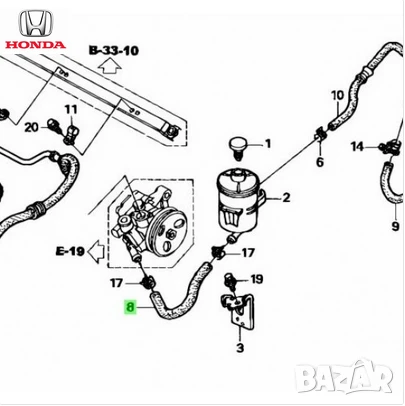 Маркуч за хидравликата 53731-SJD-010 Honda, снимка 2 - Части - 50854171