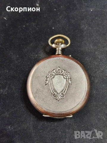 Швейцарски СРЕБЪРЕН джобен часовник 1900г. с позлата - 10 РУБИНА - ПРОМОЦИЯ, снимка 3 - Джобни - 50040865