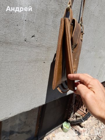 Стара дамска кожена чанта #13, снимка 3 - Антикварни и старинни предмети - 36891272