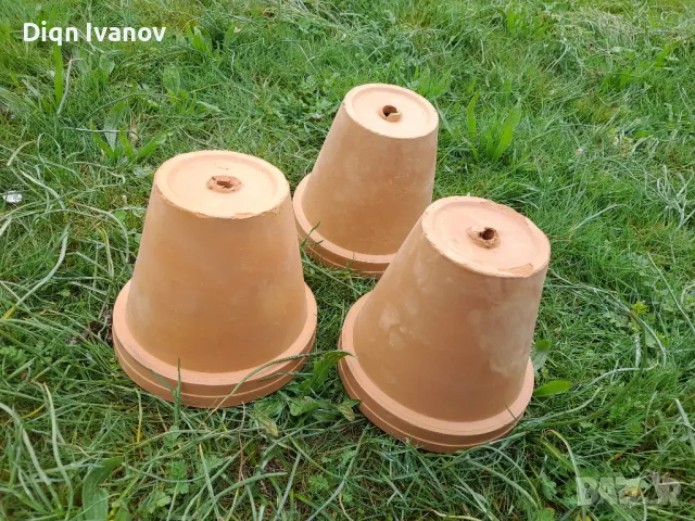 Нови глинени саксии , снимка 3 - Саксии и кашпи - 40212540