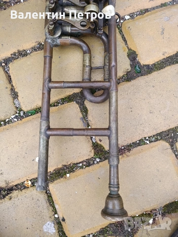 стар немски тромбон ,Joze Muller,firmen, снимка 9 - Антикварни и старинни предмети - 53141208