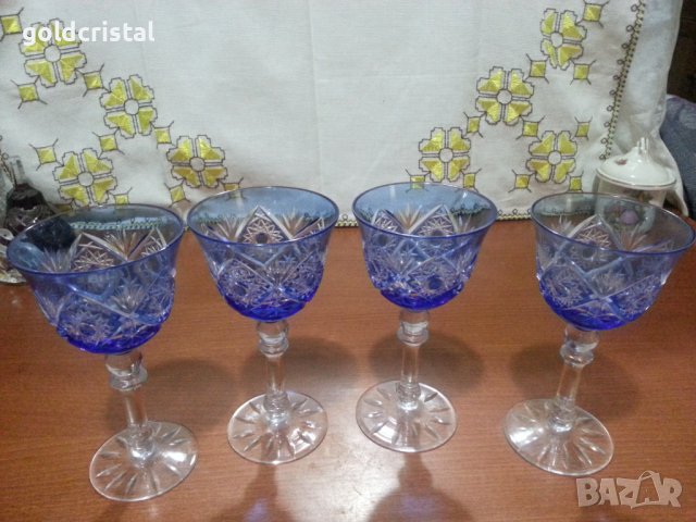 Кристални чаши немски кристал , снимка 2 - Антикварни и старинни предмети - 43555201
