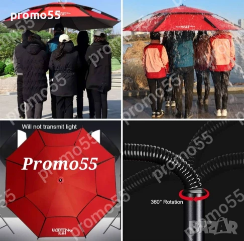 Чадър за плаж и риболов с чупещо рамо, УВ защита и тризъбец 220см., снимка 4 - Екипировка - 50639827