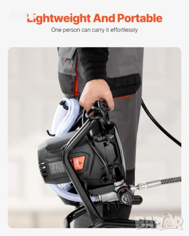 Безвъздушна бояджийска машина Vevor, 750W, 3000 psi, маркуч 15 м, снимка 3 - Други инструменти - 52174054