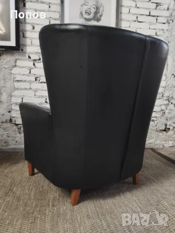 Голямо кожено кресло ENGELL, снимка 9 - Дивани и мека мебел - 49156170
