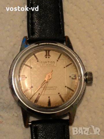 CURTISS 21 JEWELS SWISS MADE МЪЖКИ ЧАСОВНИК РАБОТЕЩ, снимка 9 - Антикварни и старинни предмети - 28183765