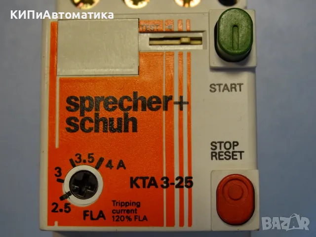 Моторна защита Sprecher+Schuh KTA 3-25 2.5/4A overload relay motor control, снимка 9 - Резервни части за машини - 48546489