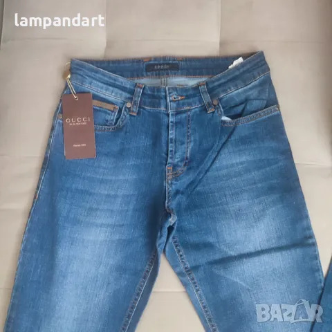 Мъжки изчистени сини дънки Gucci, снимка 2 - Дънки - 37724219