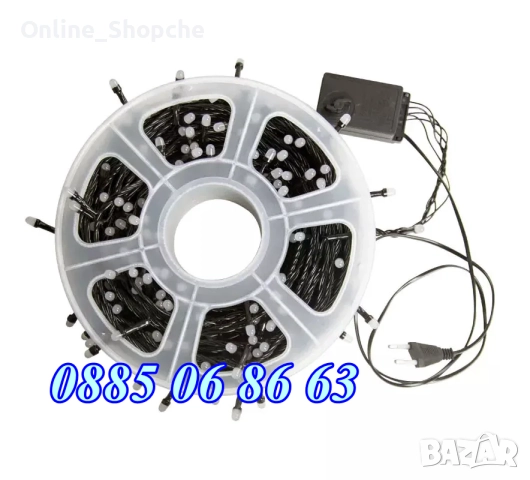 Коледни лампички 20 метра на макара, синя светлина, водоустойчиви, снимка 7 - Декорация за дома - 52428516