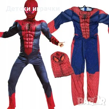 Детски костюм на Спайдърмен с мускули и маска Spiderman
