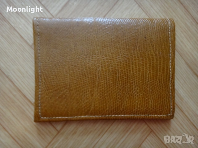 Нов кожен портфейл от едно време, естествена кожа портмоне, соц, ретро, винтидж, старинен, снимка 2 - Портфейли, портмонета - 53134800