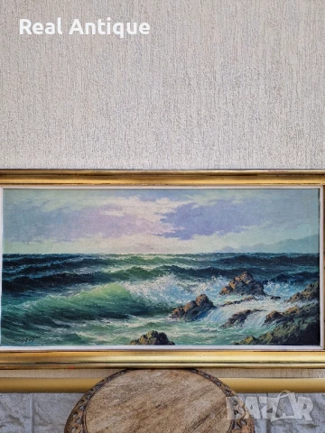 Голяма много добра картина авторска масло върху платно , снимка 3 - Картини - 51190472