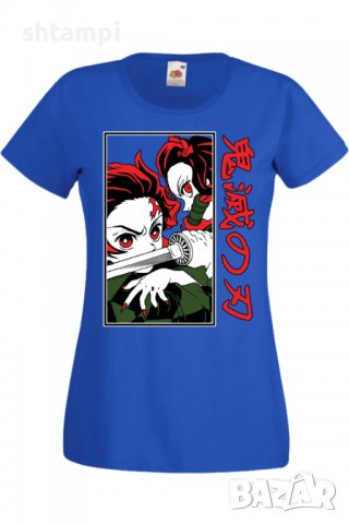 Дамска тениска Demon Slayer Tanjiro Nezuko Fighting,Анимация,игра,Празник,Повод., снимка 4 - Тениски - 38058643