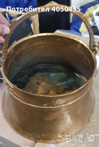 Стар меден котел от около 1900г , снимка 2 - Антикварни и старинни предмети - 53439790