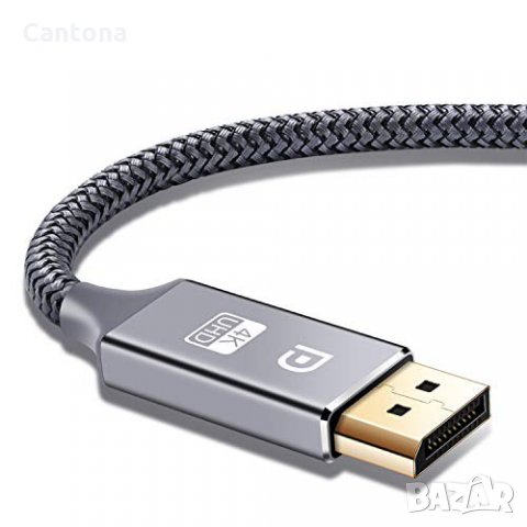 DisplayPort кабел, 4K@60Hz, 1440p@144Hz, 4K UHD високоскоростен DisplayPort  кабел - 2 метра , снимка 2 - Други - 35337871
