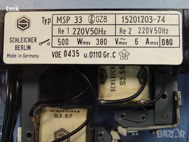 реле SCHLEICHER mikrolais MSP 33 220V, 50/60Hz, снимка 4 - Резервни части за машини - 37247073