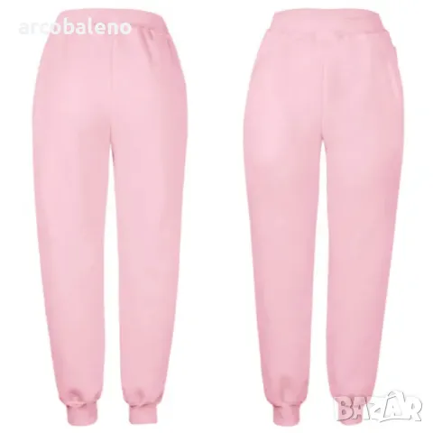 Ежедневни дамски памучни широки спортни панталони с джоб, 3цвята, снимка 5 - Панталони - 43355829