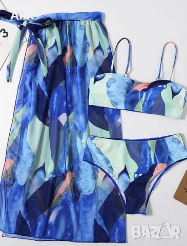 Сет от три части бански костюм в различни разцветки