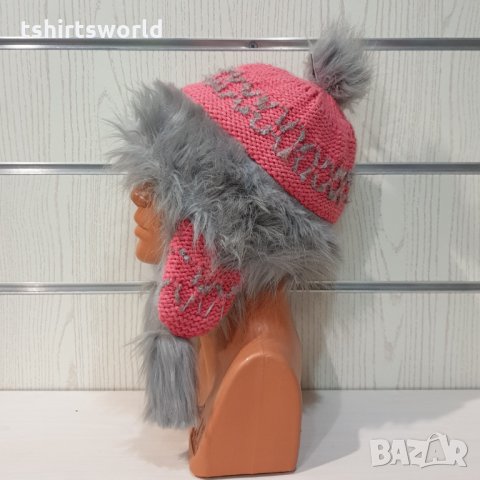 Нова зимна пухкава шапка с помпон тип ушанка, снимка 8 - Шапки - 35463091