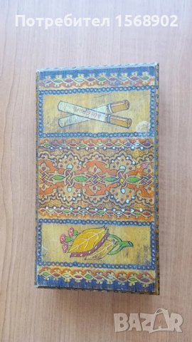 дървена кутия за съхранение на цигари 