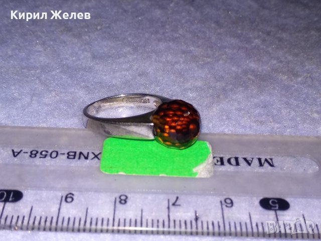 Galdini 925 МАРКОВ СКЪПОЦЕНЕН СРЕБЪРЕН ПРЪСТЕН СРЕБРО 925 Част От КОМПЛЕКТ с ФАСЕТИРАН ГРАНАТ 34452, снимка 13 - Пръстени - 39568972