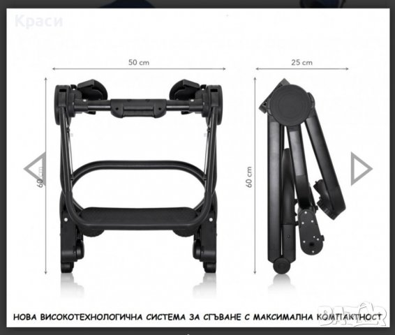 Бебешка количка Qumes Flow 2 в 1, снимка 9 - Детски колички - 37316809