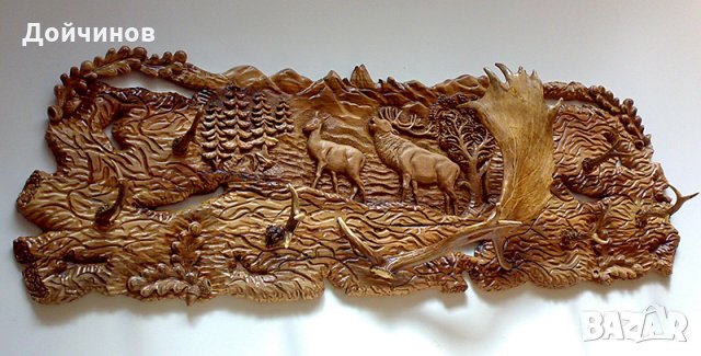 Дърворезба, украса за таван "Тракийско слънце ", уникат, снимка 15 - Декорация за дома - 28219601