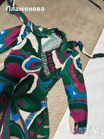 Цветна дамска рокля - one size, снимка 5 - Рокли - 48688210