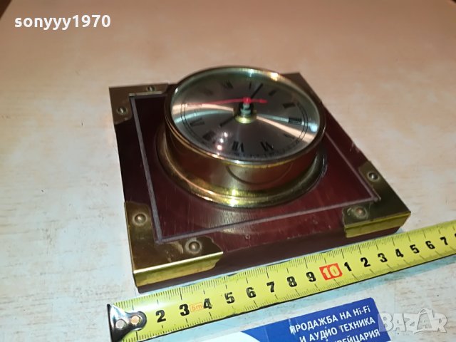 clock-made in germany-мед/месинг/дърво 2206211141, снимка 9 - Антикварни и старинни предмети - 33296611