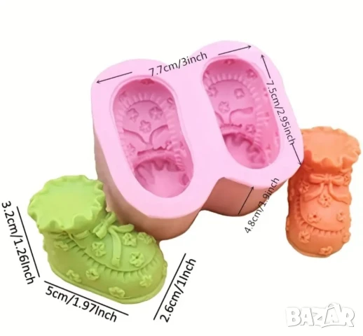 Молд бебешки обувки , снимка 6 - Форми - 50661400
