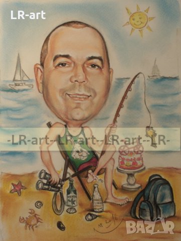 КАРИКАТУРИ и ШАРЖ, ръчно рисувани по снимка, снимка 11 - Картини - 27679654