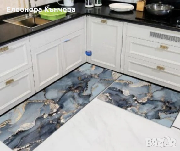 Комплект водоустойчиви противоплъзгащи постелки за кухня, различни цветове , снимка 1