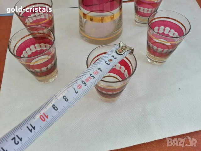 стари стъклени чаши и гарафа , снимка 8 - Антикварни и старинни предмети - 26667931