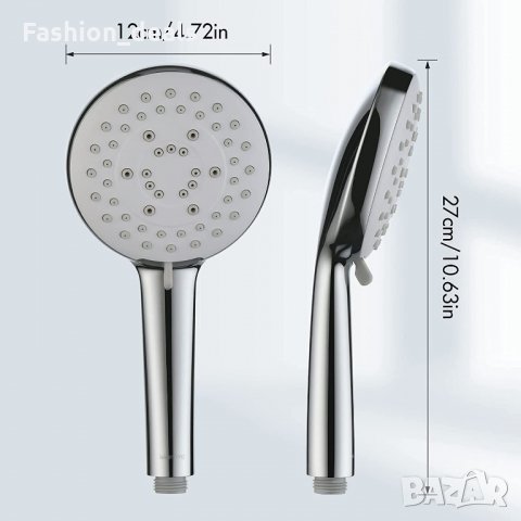 Универсална мощна хромирана душ глава слушалка 5 режима на пръскане, снимка 2 - Други стоки за дома - 35418042