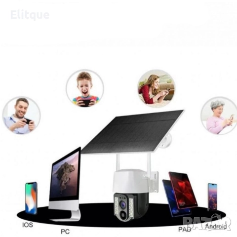 WiFi соларна камера 4G SIM карта, 8MP V380 VC3-4G, снимка 4 - HD камери - 52841937