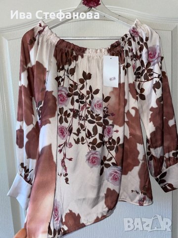 Страхотна нова елегантна one size универсален размер  блуза летен топ клонче рози , снимка 9 - Корсети, бюстиета, топове - 40325315