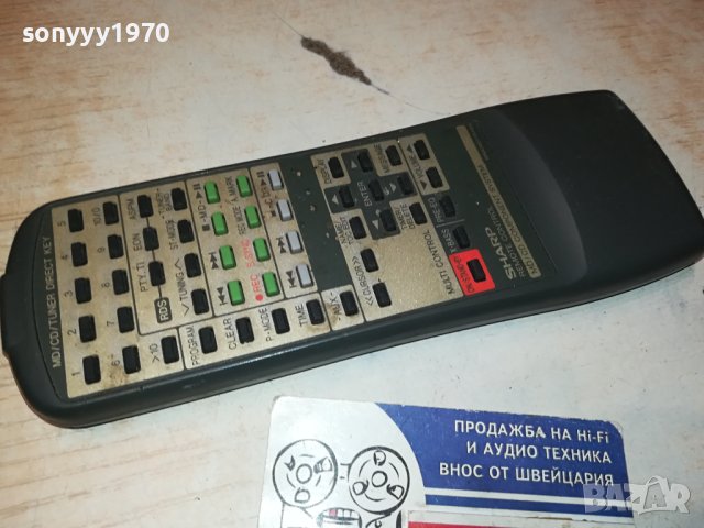 SHARP REMOTE-AUDIO ВНОС SWISS 2312231818, снимка 4 - Ресийвъри, усилватели, смесителни пултове - 43526940