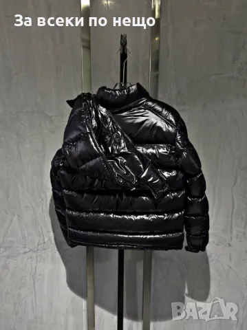 Мъжко черно зимно яке със силиконов пълнеж и бродирано лого Emporio Armani Код A329, снимка 6 - Якета - 48033763