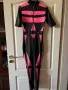 Нов спортно елегантен фитнес  спорт черен розов гащеризон , снимка 3