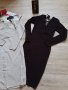 Нова колекция рокля в сив и чер цвят от фино плетиво с връзки на намаление, снимка 5