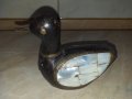 Страхотна дървена патица патка с месинг и седеф, снимка 1 - Антикварни и старинни предмети - 43414201
