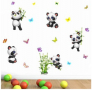 5 сладки панди панда детски самозалепващ стикер лепенка за стена мебел детска стая, снимка 1 - Други - 36460997