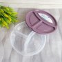 2236 Кръгла кутия за храна с 3 отделения Smart BPA FREE, снимка 5