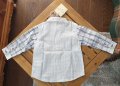 Комплект риза с дълъг ръкав и дънков гащеризон с подплата Grain De Ble, снимка 8
