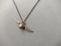 Сребърно Колие Хари Потър Златният Снич / висулка , снимка 3